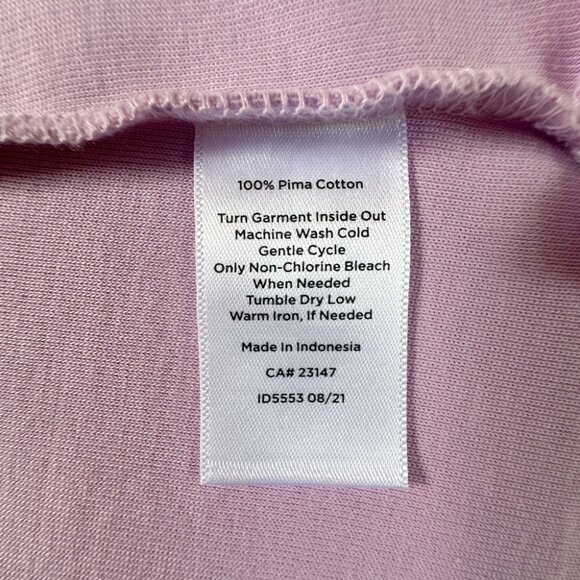 Talbots Tee Pima Cotton Lilac T-Shirt Scoop Neck Casual Y2K 90s Cottagecore SzXL - Picture 5 of 6
